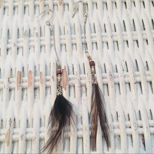 $4 W/ BUNDLE Feather Boho Beaded Dangly Earrings